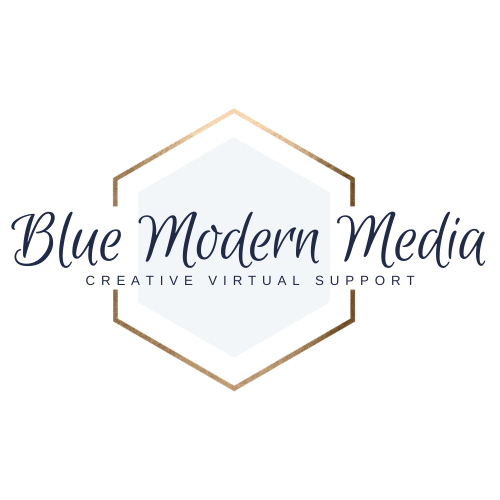 Blue Modern Media Main Creative Logo